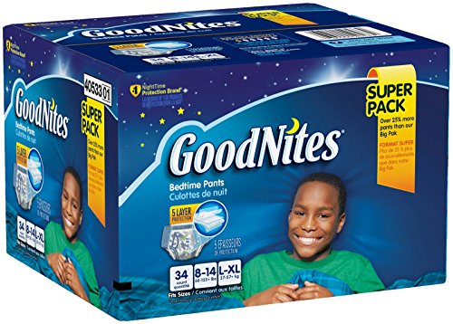 Goodnites Bedwetting Underwear for Boys, Large/X-Large, 34 Ct