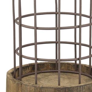 Stonebriar SB-5393C 2PC Wire METAL CLOCHE SET, Set of 2, Brown