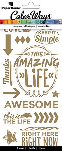 Paper House Productions RUB-0301E Amazing/Today Happens Rub on Transfers (6-Pack)