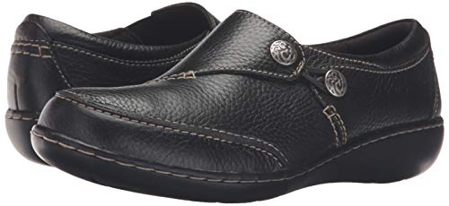 Clarks womens Ashland Lane Q Slip On Loafer, Black, 9.5 US