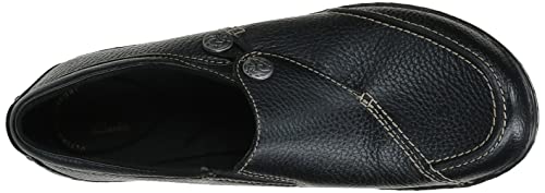 Clarks womens Ashland Lane Q Slip On Loafer, Black, 9.5 US