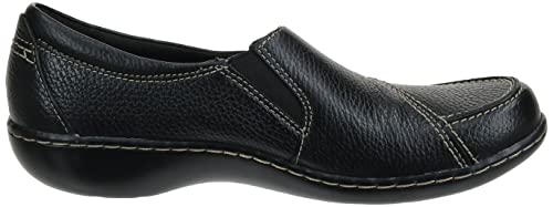 Clarks womens Ashland Lane Q Slip On Loafer, Black, 9.5 US