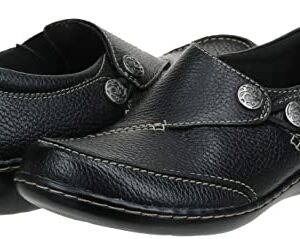 Clarks womens Ashland Lane Q Slip On Loafer, Black, 9.5 US