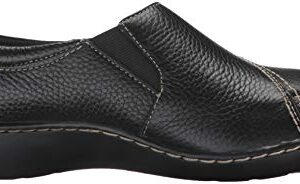 Clarks womens Ashland Lane Q Slip On Loafer, Black, 9.5 US