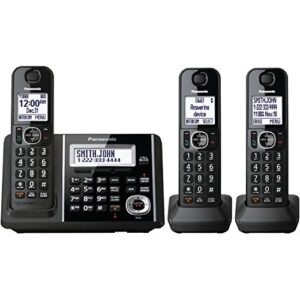 panasonic kx-tgf343b dect 3-handset landline telephone