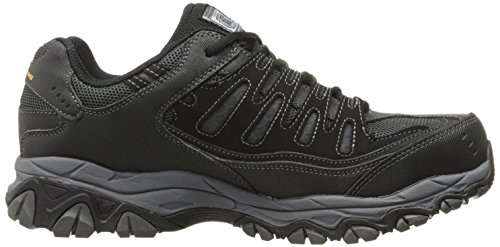 Skechers Men's Cankton Steel Toe, Black/Charcoal, 12