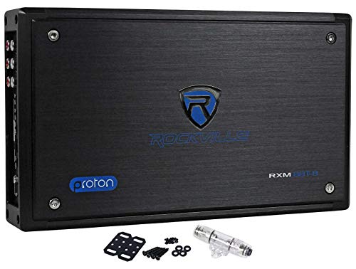 Rockville New RXM8BTB 8 Channel 1500 Watt Marine/Boat Amplifier Amp w/Bluetooth , Black