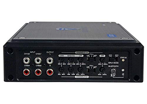 Rockville New RXM8BTB 8 Channel 1500 Watt Marine/Boat Amplifier Amp w/Bluetooth , Black