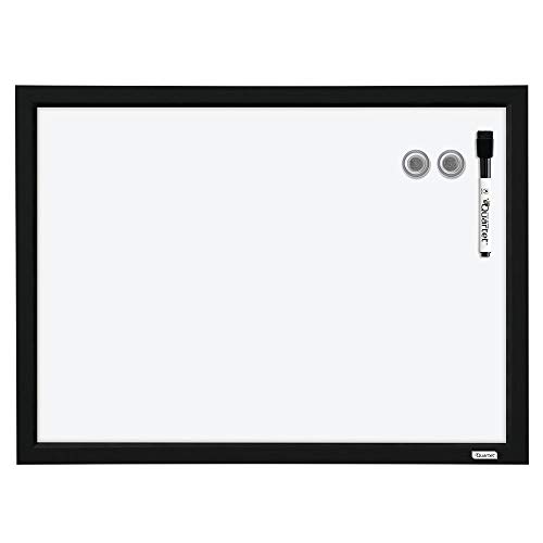 Quartet Magnetic Whiteboard, 17 x 23 inches White Board, Dry Erase Board, Black Frame (MWDW1723M-BK)