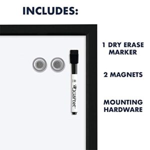 Quartet Magnetic Whiteboard, 17 x 23 inches White Board, Dry Erase Board, Black Frame (MWDW1723M-BK)