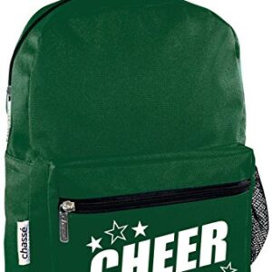 chassé Girls Basic Cheerleading Backpack - Lightweight Bag for Dance, Teams, Sports (Dark Green)