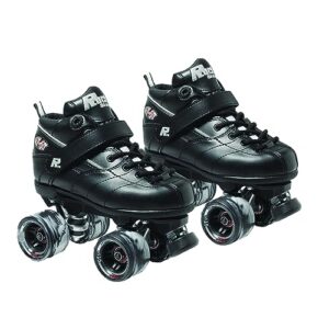 sure grip rock gt50 black roller skates | stylish indoor skates for men & women | nylon composite with 62mm swirl wheels & abec-5 bearings - solid, comfortable and lightweight (8.5 pounds)