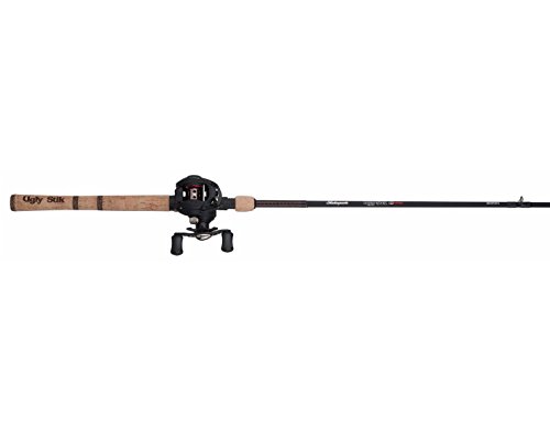 Ugly Stik 6’6” Elite Baitcast Fishing Rod and Reel Casting Combo, Ugly Tech Construction with Clear Tip Design, 6’6” 1-Piece Fast Action Rod