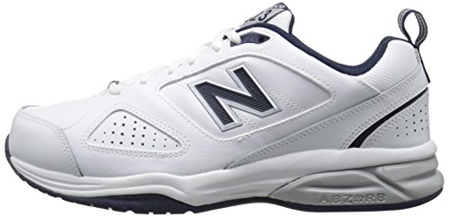 New Balance Men's 623 V3 Casual Comfort Cross Trainer, White/Navy, 10.5 Wide