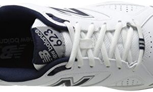 New Balance Men's 623 V3 Casual Comfort Cross Trainer, White/Navy, 12 X-Wide