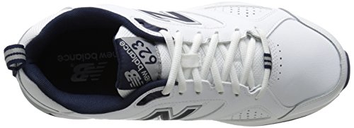 New Balance Men's 623 V3 Casual Comfort Cross Trainer, White/Navy, 12 X-Wide