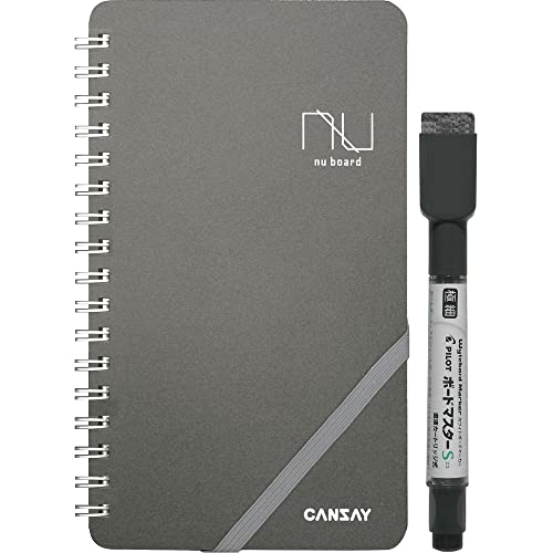 nu board Memo Size (4 x 7 inch) NGSH03FN08 Whiteboard Notebook - Dry Erase Notebook - Mini Size Dry Erase Board - Environmentally Reusable Notebook