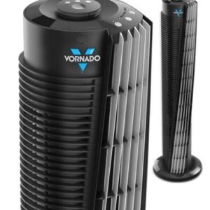 Vornado Compact 29" Tower Air Circulator, with All New Signature V-Flow Technology, 3 Speed Settings and Energy LED Saving Timer, Remote Control Included