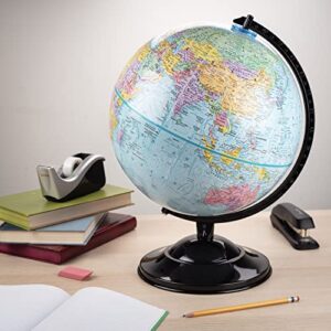 Replogle Globe - Educational Raised Political Relief & Mountains Ranges, Showcases Ocean Currents with 2023 Country Lines - Perfect for a Classroom, Home or Office - 12” Blue Ocean Globe & Black Base