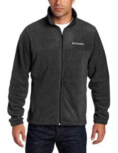 columbia men's granite mountain fleece jacket (x-large, charcoal heather)