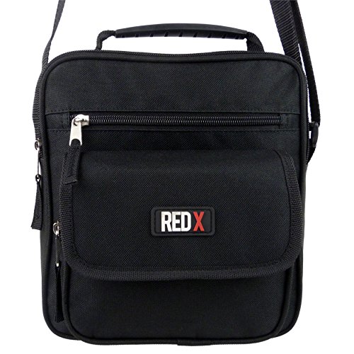 RED X Women's Red X Canvas Utility Cross Body Messenger Bag Travel Work Medium: (22Cm X 20Cm X 11Cm) Black