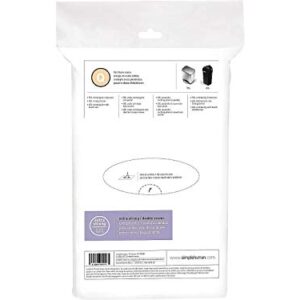 simplehuman Code Q Custom Fit Drawstring Trash Bags in Dispenser Packs, 50-65 Liter / 8 Gallon, White – 240 Liners