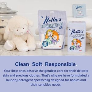 Nellie's Baby Powder Laundry Pouch Safe for Infants' Sensitive Skin, Non-Toxic, 1.6 Pound