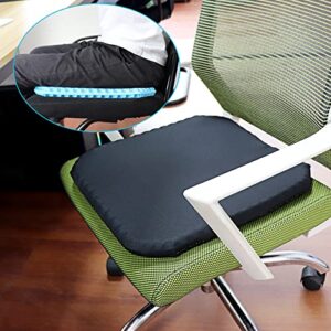 KR Large Gel Seat Cushion, Cooling seat Cushion, Absorbs Pressure Points, Blue Seat Cushion, Wheelchair Cushions, Gel Cushion for Office Chair Home Car seat Cushion, with 1 Non-Slip Cover