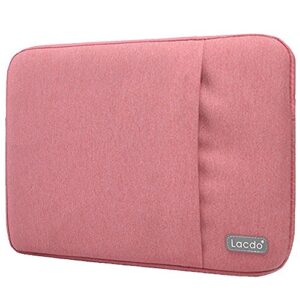 lacdo laptop sleeve for women, laptop sleeve case for 14 inch new macbook pro m2 / m1 pro max a2779 a2442 2023-2021, old 13 inch macbook air pro, 13.5" surface book 3 2 1, asus hp dell lenovo bag,pink