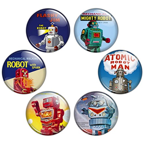 Button Bistro Men's Domo Arigato Mr. Robot 1.25 inch Pinback Button Set Badges