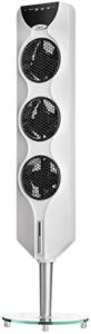 ozeri 3x tower fan (44") with passive noise reduction technology, white