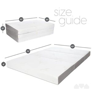 Milliard Full Tri Folding Mattress with Washable Cover, Full Size (75 inches x 52 inches x 4 inches)