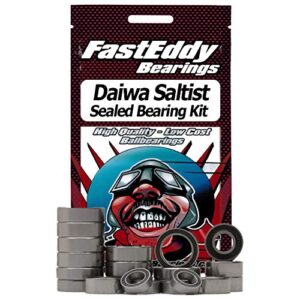 fasteddy bearings compatible with daiwa saltist complete baitcaster fishing reel rubber sealed bearing kit