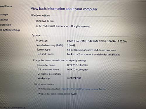 Dell Precision Mobile Workstation M6800 Core i7 Extreme Edition 4940MX 4GHz Quad-Core 32GB RAM 512 GB SSD Microsoft Windows 7 463-5905