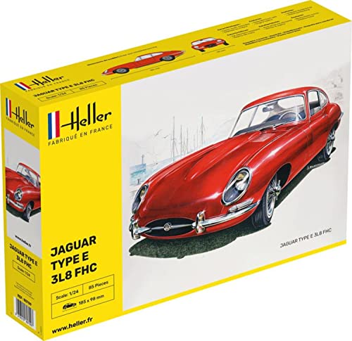 Heller 80709 Jaguar Type E 3L8 FHC Plastic Model Kit, 1:24 Scale