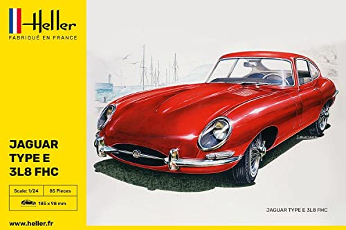 Heller 80709 Jaguar Type E 3L8 FHC Plastic Model Kit, 1:24 Scale