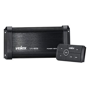 water resistant bluetooth marine 4 channel class a/b amplifier media stereo on boats utv atv golf carts and cars