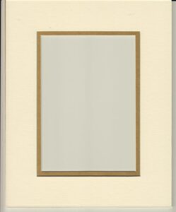 18x24 cream & gold double picture mat, bevel cut for 13x19 picture or photo