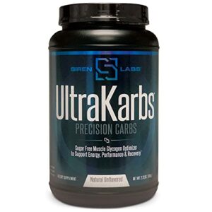 siren labs ultra karbs mass gainer post workout muscle builder healthy carb loading - carbohydrate blend with karbolyn - more energy, faster recovery - weight gainer for men (40 servings)