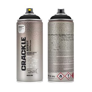 Montana Cans Montana Crackle 400 ml Color, Traffic Black Spray Paint, 13.5 Fl Oz (Pack of 1)