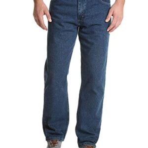 Wrangler Authentics Men's Classic 5-Pocket Relaxed Fit Cotton Jean, Dark Stonewash, 38W x 32L