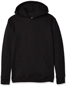 hanes boys eco smart pullover hoodie, black, large
