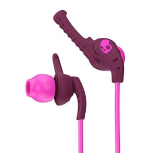 skullcandy xtplyo in-ear sport earbuds with mic, plum/pink