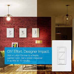 Lutron Caseta Deluxe Smart Dimmer Switch (2 Count) Kit with Caseta Smart Hub | Works with Alexa, Apple Home, Ring, Google Assistant | P-BDG-PKG2W | White