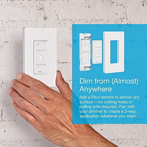 Lutron Caseta Deluxe Smart Dimmer Switch (2 Count) Kit with Caseta Smart Hub | Works with Alexa, Apple Home, Ring, Google Assistant | P-BDG-PKG2W | White