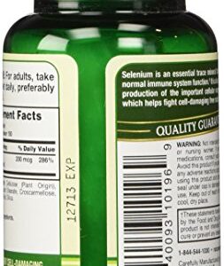 Nature's Truth Selenium 200 mcg Supplements, 100 Count