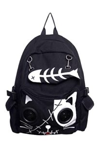 lost queen kitty speaker backpack (white)