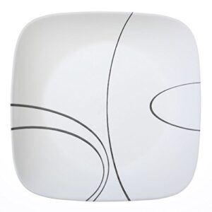 corelle square simple lines 10.25” dinner plate (set of 4)