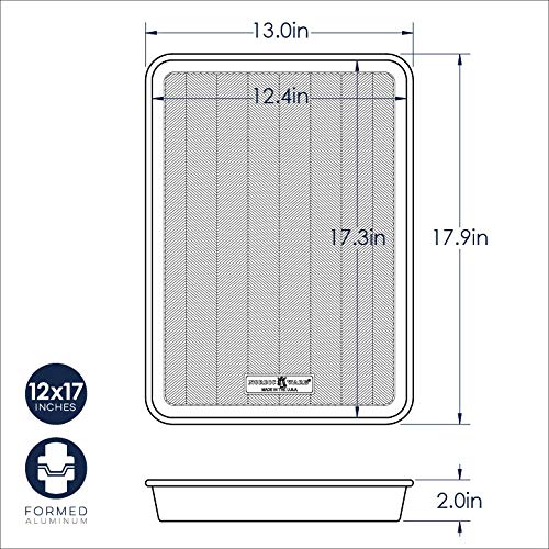 Nordic Ware 44770 Prism 13" x 18" High-Sided Sheet Cake Pan, 1 Pack, Metallic