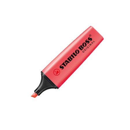STABILO Boss Original Highlighter Pens Chisel Tip 2-5mm Line Red (Pack of 1)